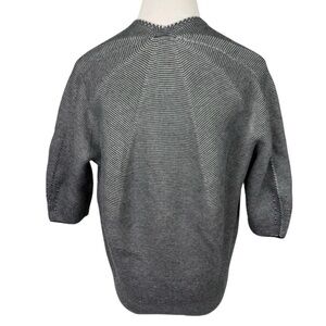 Uniqlo 3D Cocoon V-Neck Sweater Cotton Knit 3/4 Sleeve Women’s Medium